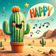 Singing Cactus Emotions