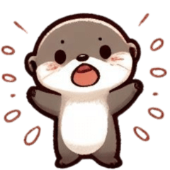 Otter cheering