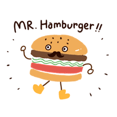 Stickers of Mr.Hamburger!
