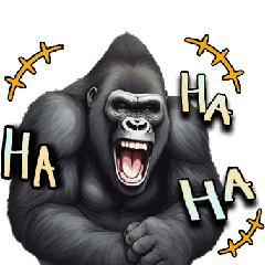 Gorilla sticker that can be used anytime
