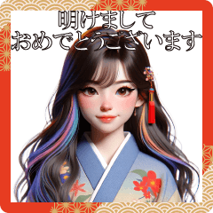 3Dアート K-POPフレンズ 正月 - LINE スタンプ LINE STORE