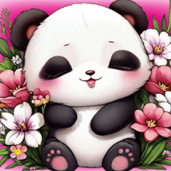 cute panda sticker by keimaru
