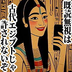 Egyptian wall painting woman