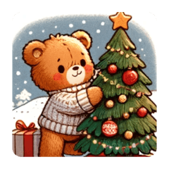 teddy bear and christmas