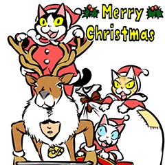 賓士貓Ohagi 全螢幕貼圖2 聖誕版