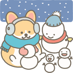 1corgi winter animation sticker2