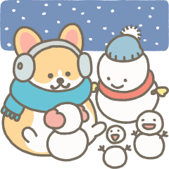 1corgi winter animation sticker2