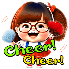 Cute girl Greeting : Cheer Up!(POPUP)Eng
