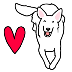 Dog Stamp White Shepherd