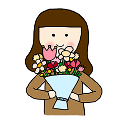 Useful Daily sticker - brown hair girl