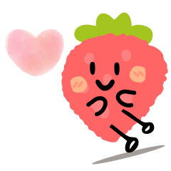 Happy strawberry's sticker
