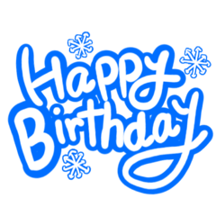 Handwritten  snow stickers