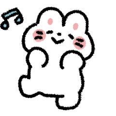 White rabbit emotional expression anime