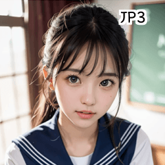 JP3 good school uniform girl