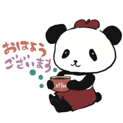 Retro panda stickers
