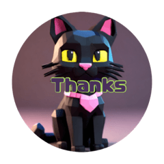 ruru black cat sticker