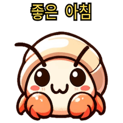cute hermit crab korea