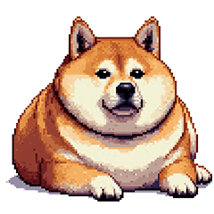 ドット絵 太っちょ柴犬 2 日常会話