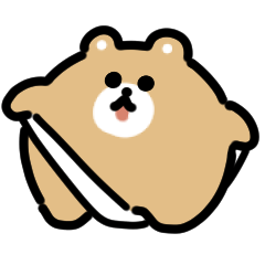 Stiker anime beruang kecil