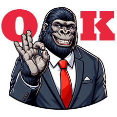 Suit Gorilla-kun Sticker of feelings