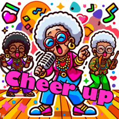 Funky Grandmas Energetic Stickers