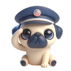 3D Pug Stamp