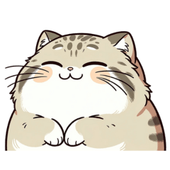 Cat Sticker(Fat Manul Cat)