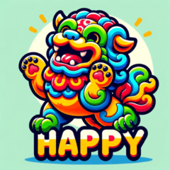 沖縄の守護霊：シーサー スタンプ