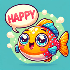 "Joy of the Ocean - Cute Fish Stickers"