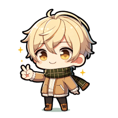 Cute Blond Winter Boy Stickers