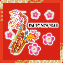 Happy New Year 2024 musical instrument