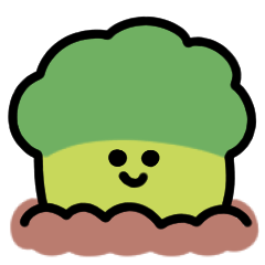 Smiling broccoli anime Sticker