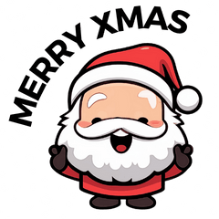 Merry Christmas Cute Santa Claus Friends