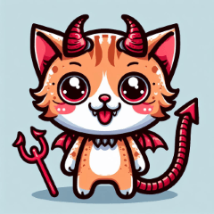 Devil Cat Line Stickers Now Available!