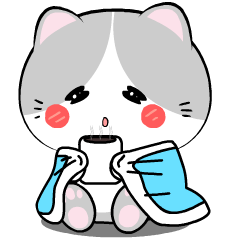 Baby Grey Cat 6 : Animated Stickers