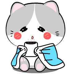 Baby Grey Cat 6 : Animated Stickers