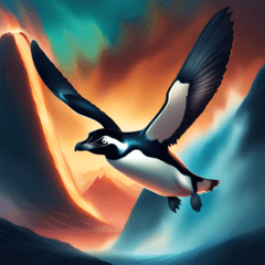 Flying Humboldt Penguins