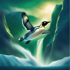 penguin kaisar terbang