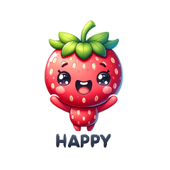 可愛草莓情緒