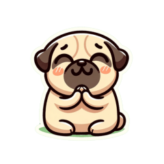 Dog Sticker(Pug)