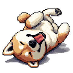 Pixel Art Shiba 2 dog