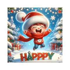 Christmas Cheer: Expressive Stickers