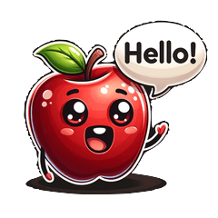 楽しいリンゴ: 挨拶と感情