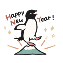 Penguin line sticker (holiday searon)
