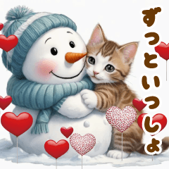 cat winter by keimaru