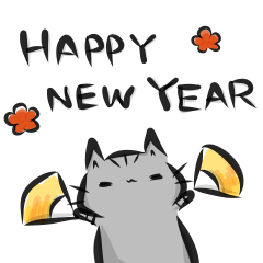 (resale) "kanji" cat set (New Year 2)