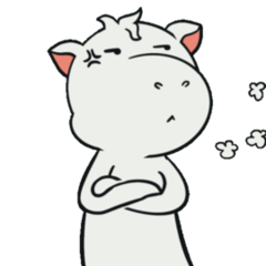 Cute white horse