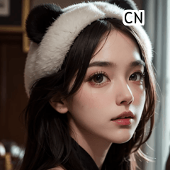 CN panda and girl  A
