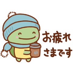 Turtle everyday sticker2 (winter)