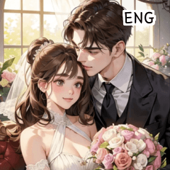 ENG wedding couple kissing  A